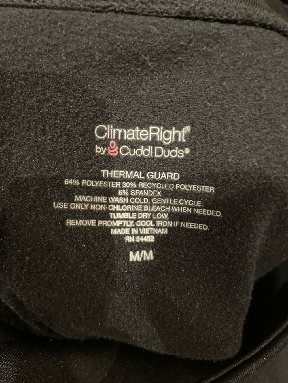 ClimateRight by Cuddl Duds Thermal Guard Pants Medium Black High Waist Leggings - Picture 3 of 3
